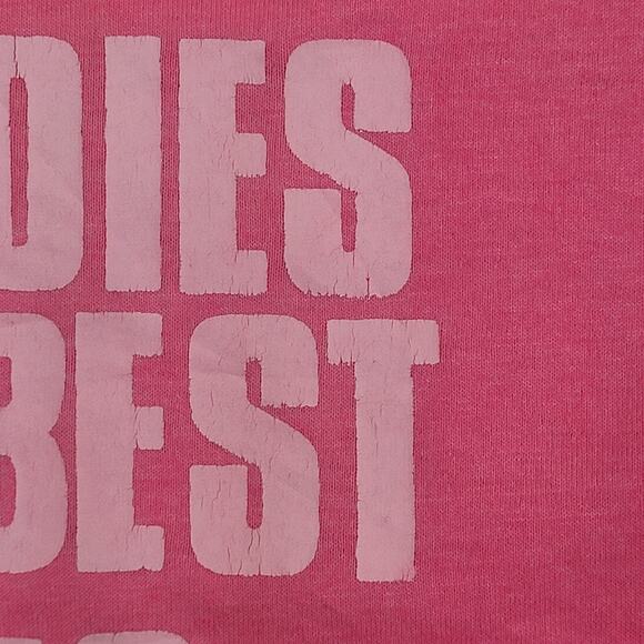 Vintage 90s Funny Sun-Bathing Shirt Womens XL 21x26 Pink USA - Picture 15 of 16